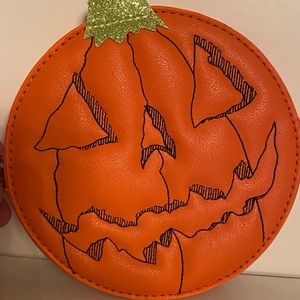 Love Pain & Stitches Pumpkin Wristlet Orange